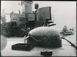 Az Enns és Sava monitorok, a Dunai Flottila hajói, az 1980-as években eredeti negatívról előhívott másolat, 13×18 cm