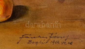 Fazekas József (?-?): Virág csendélet, akvarell, papír, jelzett, 39,5×34,5 cm