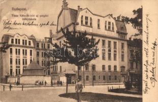 Budapest VIII. Tisza Kálmán tér (II. János Pál pápa tér), Új polgári leányiskola. Szirmay Henrik kiadása (EK)