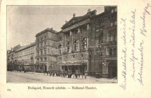 Budapest VIII. Nemzeti Színház, üzletek. Klösz György felvétele (EK)