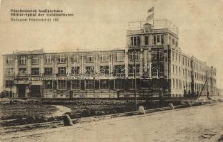 Budapest XI. Fehérvári út 102. Pénzintézetek hadikórháza. Szödényi Árpád kiadása / Militär-Spital der Geldinstituten (r)