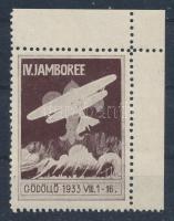 1933 IV. Cserkész Jamboree, Gödöllő barna levélzáró