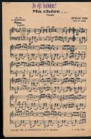 1931 Huszár Imre "Ma chere!" c. szerzeményének kottája, Bp., Rózsavölgyi és Társa, Byssz R...
