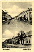Tiszaújlak, Vylok; utcakép, üzletek / street view with shops