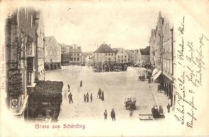 1900 Schärding, Platz / square, shops, hotel