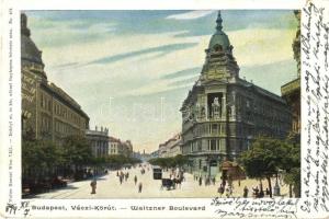 1899 Budapest VI. Váci körút, villamos, földalatti megállóhely. Walter Haertel kiadása (kis szakadás / small tear)