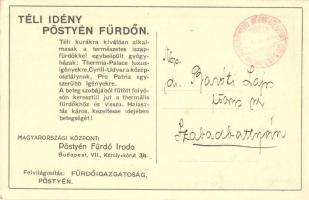 Pöstyénfürdő, Kúpele Piestany; téli gyógyházak és iszapfürdő. reklámlap / winter spas and mud spa. a...