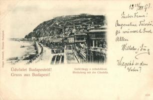 1898 Budapest XI. Gellérthegy, Citadella. Edgar Schmidt kiadása (ázott sarok / wet corner)