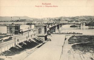 Budapest XIII. Margit híd, villamosok. Taussig 66. (apró szakadás / tiny tear)
