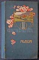 Nagy alakú szecesziós képeslapalbum 496/992 férőhellyel, szép állapotban kb. 1910-ből / Big sized Art Nouveau postcard album for 496/992 cards, nice condition from cca. 1910