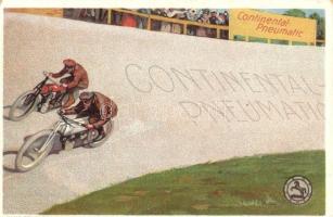 Continental-Pneumatic tires and bicycle tyres advertisement card. litho (EK)
