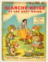 1938 Blanche-neige et les sept-nains, a Hófehérke és a hét törpe Walt Disney-film betétdalainak kottái, kicsit sérült, tűzött papírkötésben