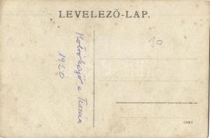 1920 Magyar kotróhajó a Tiszán / Hungarian dredge. photo (EK)