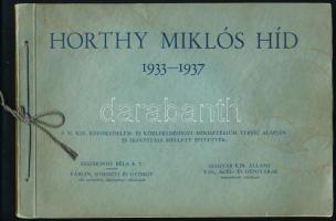 cca 1937 Horthy Miklós-híd 1933-1937, képes leporelló füzet ismertető szöveggel, fűzött kötésben