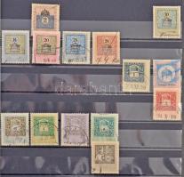 443 darabos okmánybélyeg vízjelállás gyűjtemény 1903-1909 közte rengeteg számvízjel és csillag, hozz...