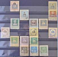 443 darabos okmánybélyeg vízjelállás gyűjtemény 1903-1909 közte rengeteg számvízjel és csillag, hozz...