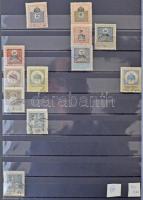 443 darabos okmánybélyeg vízjelállás gyűjtemény 1903-1909 közte rengeteg számvízjel és csillag, hozz...