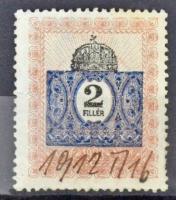 443 darabos okmánybélyeg vízjelállás gyűjtemény 1903-1909 közte rengeteg számvízjel és csillag, hozz...