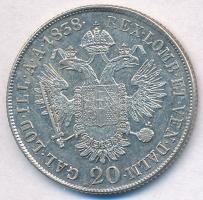 1838B 20kr Ag "V. Ferdinánd" magyar verdejel, de osztrák címer! (6,67g) T:2
/ Hungary 183...