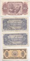 Románia 1952. 1L + 5L (2x) + 10L T:III,III-
Romania 1952. 1 Leu + 5 Lei (2x) + 10 Lei C:F,VG