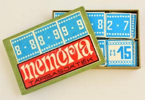 Retró memória társasjáték, eredeti dobozában, 17x11x3,5 cm