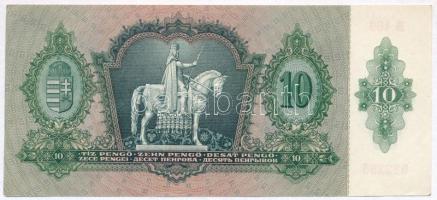 1936. 10P nyomdai papírránccal T:I,I-
