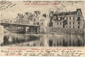 Lugos, Lugoj; Bésán- és Haberehrn-paloták, Vashíd / palaces, iron bridge
