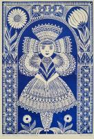 Tavaszy Noémi (1927-):Kis kece lányom..., linó, papír, jelzett, számozott (77/100),50×35 cm