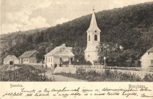 Menyháza, Moneasa; Parókia és templom / Parochia / church and parish