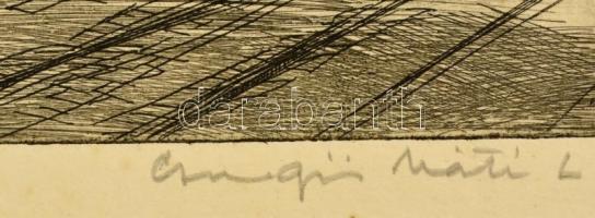 Csurgói Máté Lajos (1931-2001):Tabán. Rézkarc, karton, jelzett, 31×24 cm