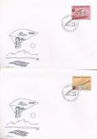 Greeting stamps set on 4 FDC, Üdvözlőbélyeg sor  4 db FDC-n