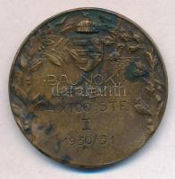 Sződy Szilárd (1878-1939) 1925. "Főiskolai Bajnokságok Budapest 1930 / Bajnoki Érem" Br dí...