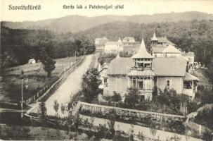 Szovátafürdő, Baile Sovata; Garda lak, Patakmajori út. Zsula Sándor kiadása / villa, street