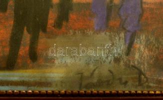 Jándi jelzéssel: Korzó. Pasztell, papír, üvegezett keretben, 23×31