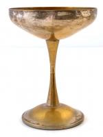 4 db fém pezsgőspohár, d: 11 cm, m: 14 cm