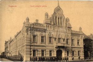 Temesvár, Timisoara; Szerb püspöki palota masírozó katonákkal. W.L. 119. / Serbian Bishops palace with marching soldiers (EK)