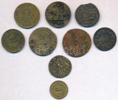 9db-os vegyes külföldi réz zseton tétel, főleg játékpénzek T:2,2-,3
9pcs of various copper jetons, ...