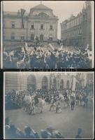 1916 IV. Károly király koronázása a Várban, 4 db eredeti fotó / Coronation of Karl IV of Hungary, or...