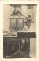 Ausztráliai menyasszony. Atlantic Film reklámlapja / Pat und Patachon als Schwiegersöhne (Zoro és Huru mint vőlegények) / Ole & Axel. vintage film advertisement, accordionist. photo (apró lyuk / tiny hole)