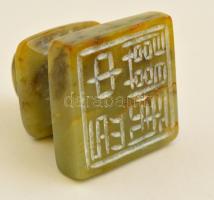 Kínai pecsétnyomó jáde kő / Jade Chinese seal maker 3x4 cm