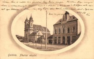 Galánta, Galanta; Fő utca, templom, Takarékpénztár / street, church, savings bank