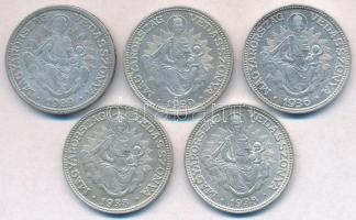 1929-1938. 2P Ag (5x) T:2-3