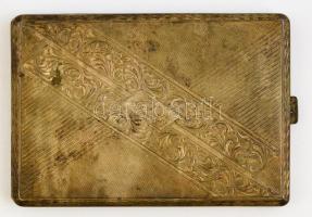 Ezüst cigarettatárca gravírozással / Silver cigarette holder with inscriptions 134 g 12x8 cm