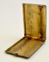 Ezüst cigarettatárca gravírozással / Silver cigarette holder with inscriptions 134 g 12x8 cm