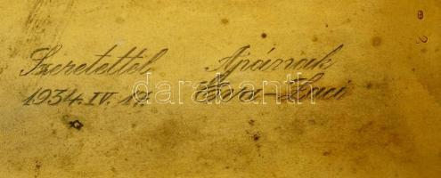 Ezüst cigarettatárca gravírozással / Silver cigarette holder with inscriptions 134 g 12x8 cm