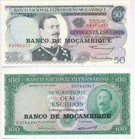 Mozambik 4db-os bankjegy tétel, mind különféle T:I,I- Mozambique 4pcs of banknotes, all different C:UNC,AU