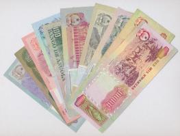 Angola 10db-os bankjegy tétel, mind különféle T:I-III-
Angola 10pcs of banknotes, all different C:U...