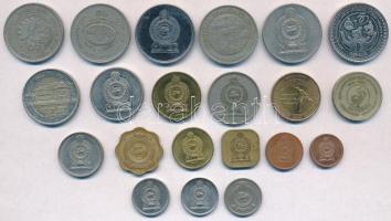 Srí Lanka ~1963-1998. ~21db-os fémpénz gyűjtemény, mind különféle T:vegyes Sri Lanka ~1963-1998. ~21pcs of coins, all different C:mixed