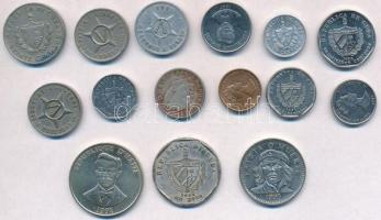 ~15db-os fémpénz gyűjtemény, benne Haiti, Kuba és Kajmán-szigetek, mind különféle T:vegyes
~15pcs o...
