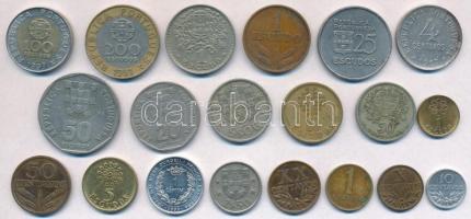 Portugália ~20db fémpénz, mind különböző T:vegyes Portugal ~20pcs of coins, all different C:mixed